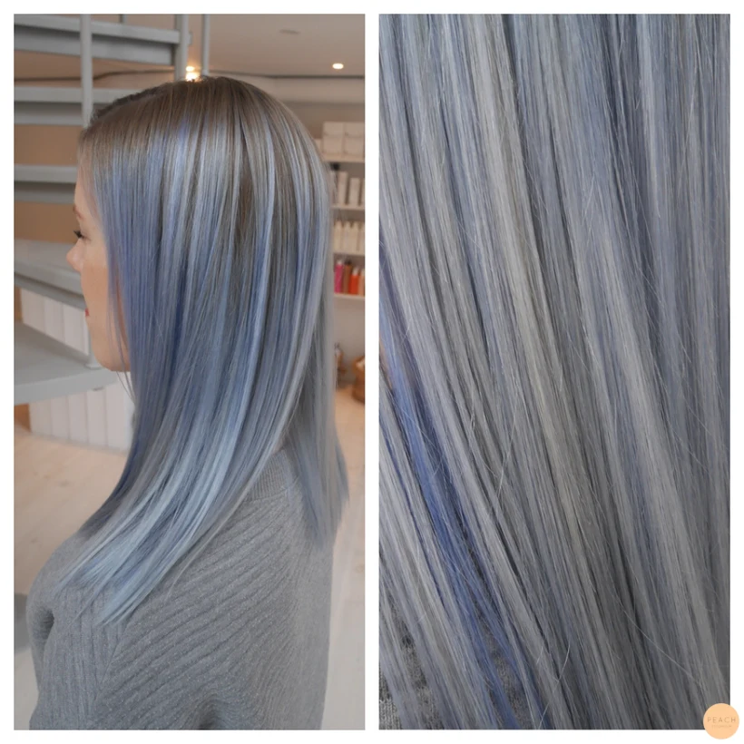 Pastellblått hår