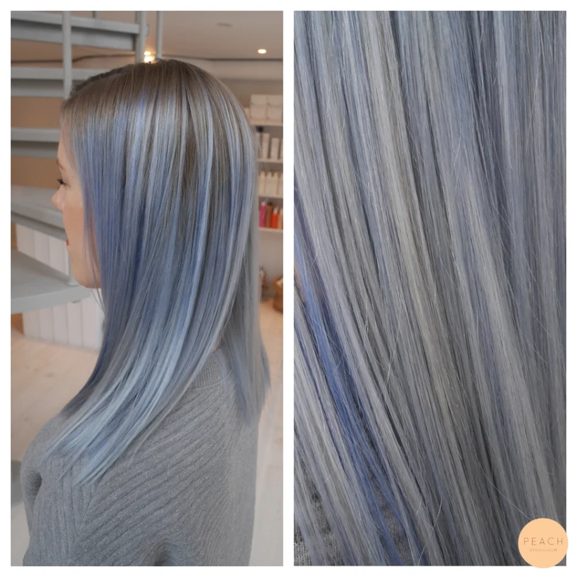 Pastellblått hår