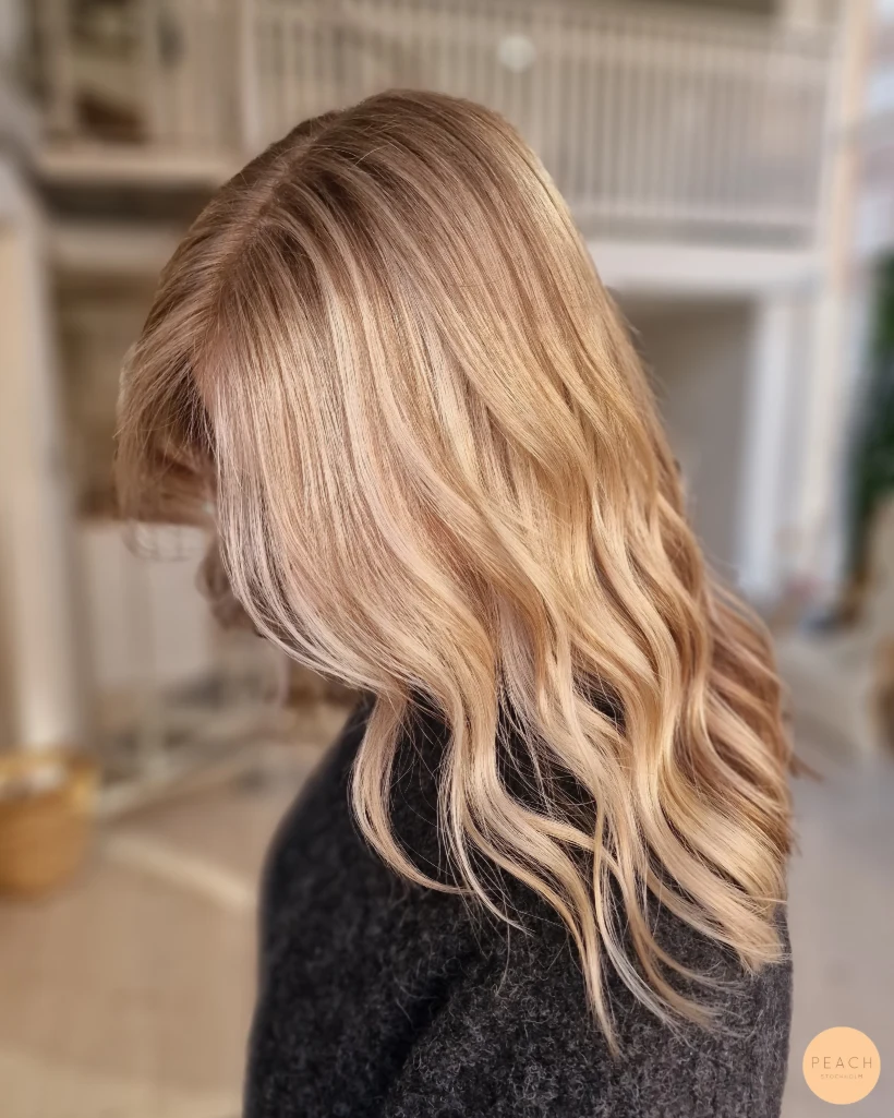 Beach waves hair