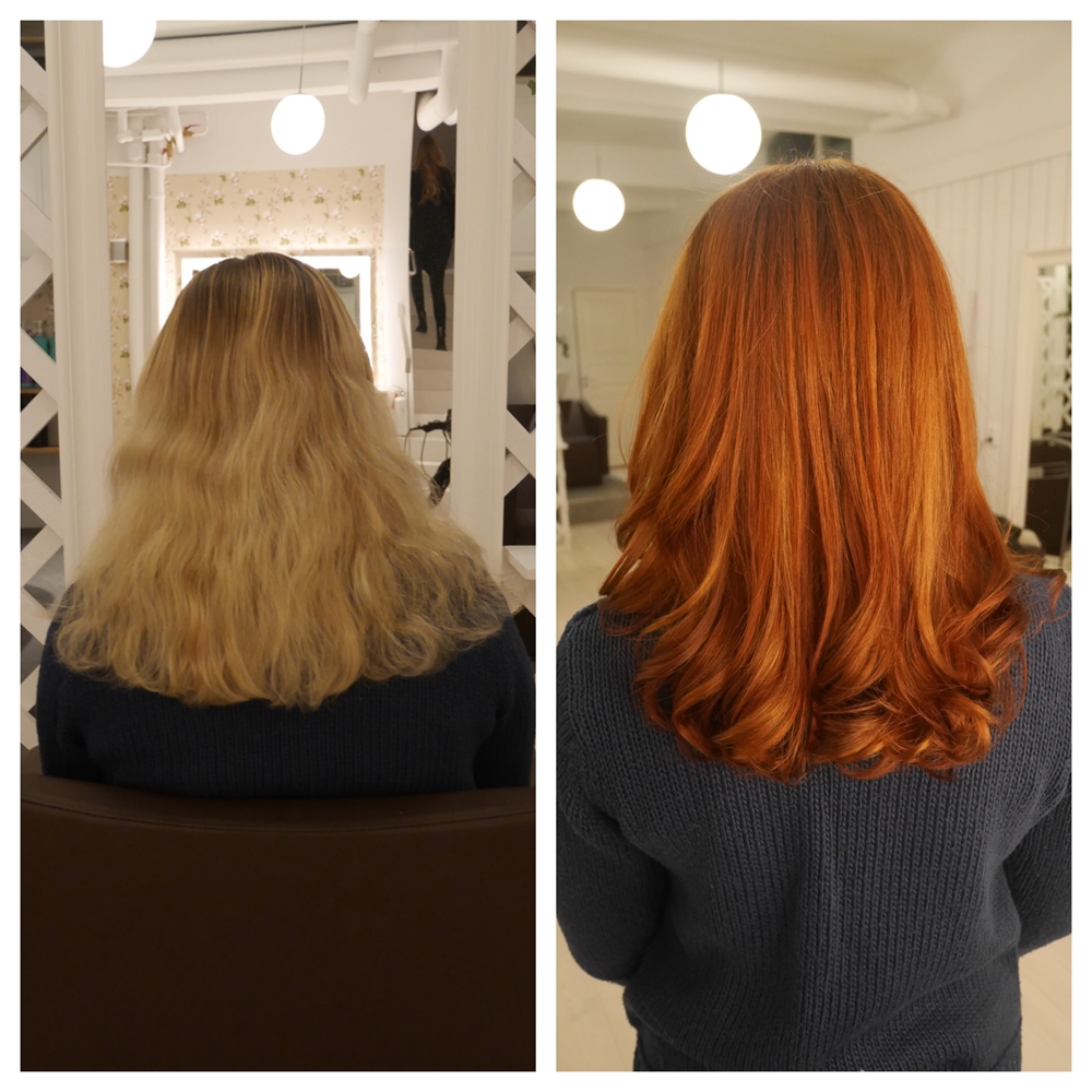 Från blond till rödhårig