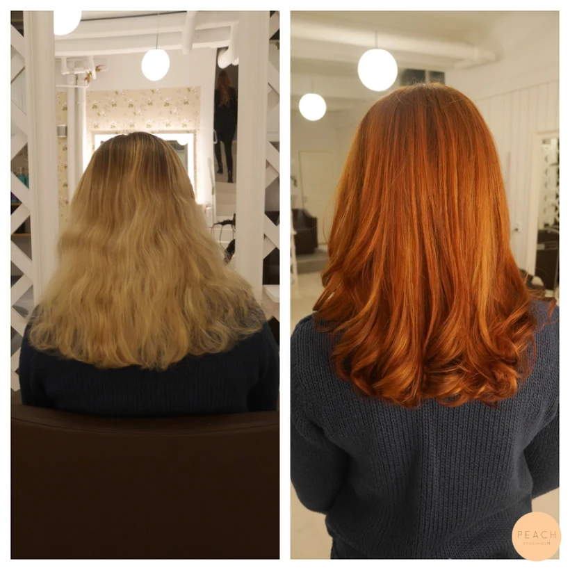 Från blond till rödhårig
