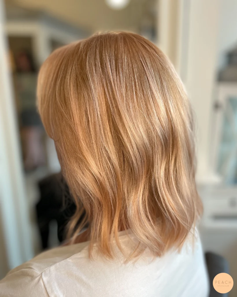 Peach rose hair color