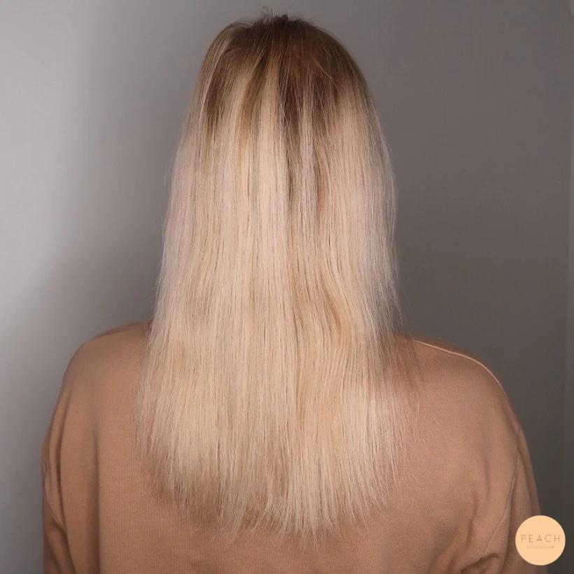 Hairtalk extensions med mjuk gråhårsövergång