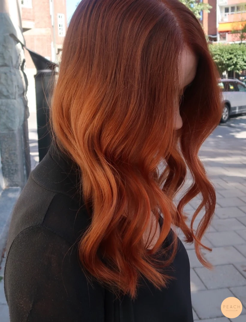Koppar hårfärg med extra glans