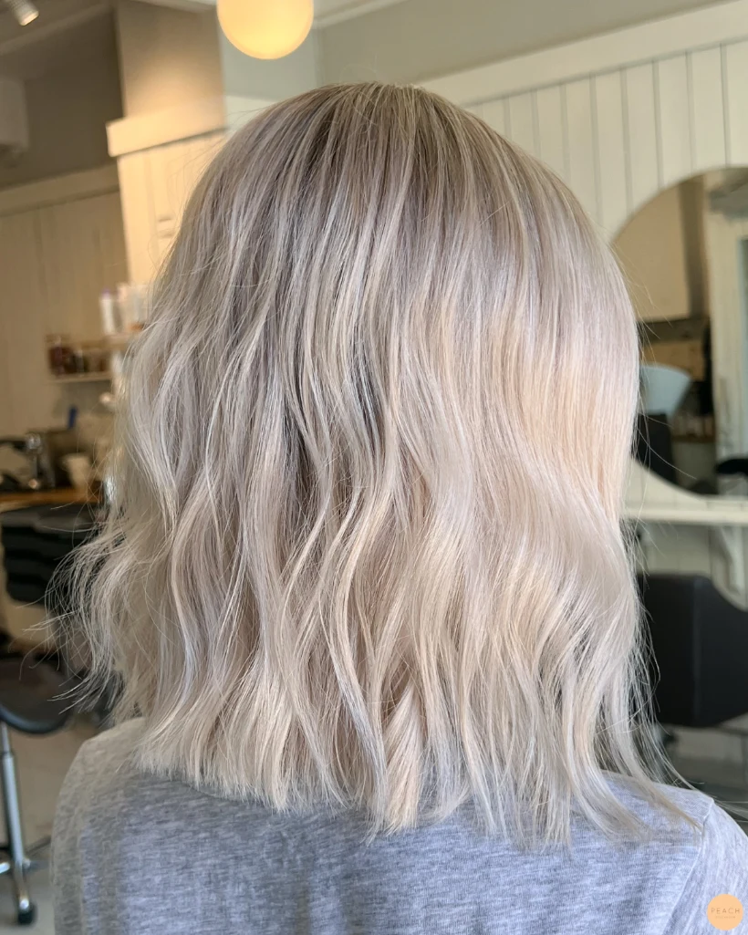 Bright blonde hair