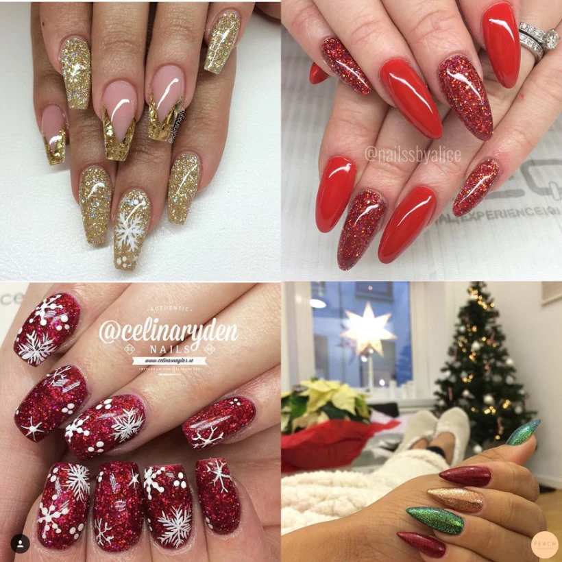 Julnaglar och inspirerande nailart steg för steg