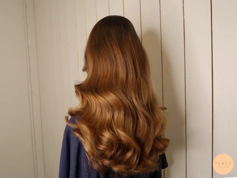 Balayage blond med extra glans