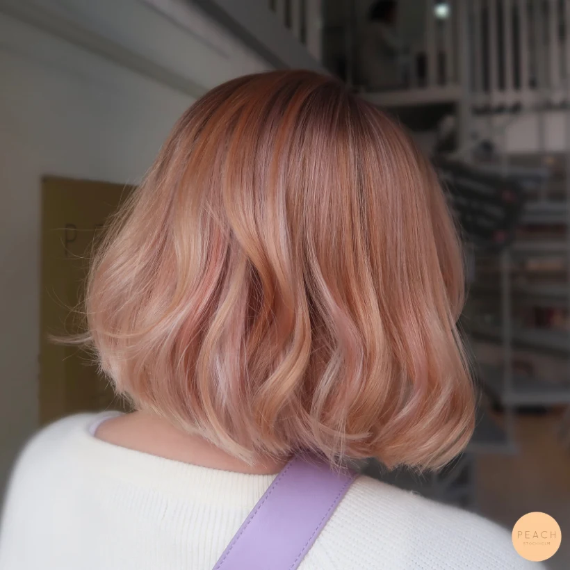 Blond rosa koppar lob