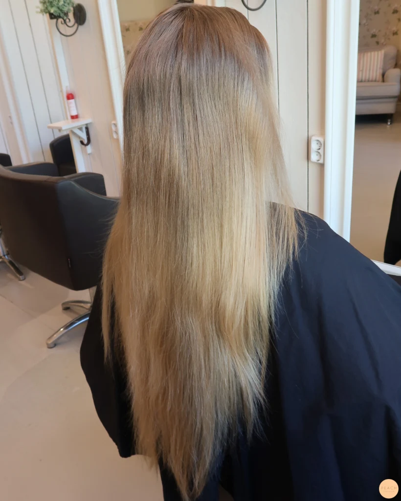 Balayage blonde highlights and lowlights