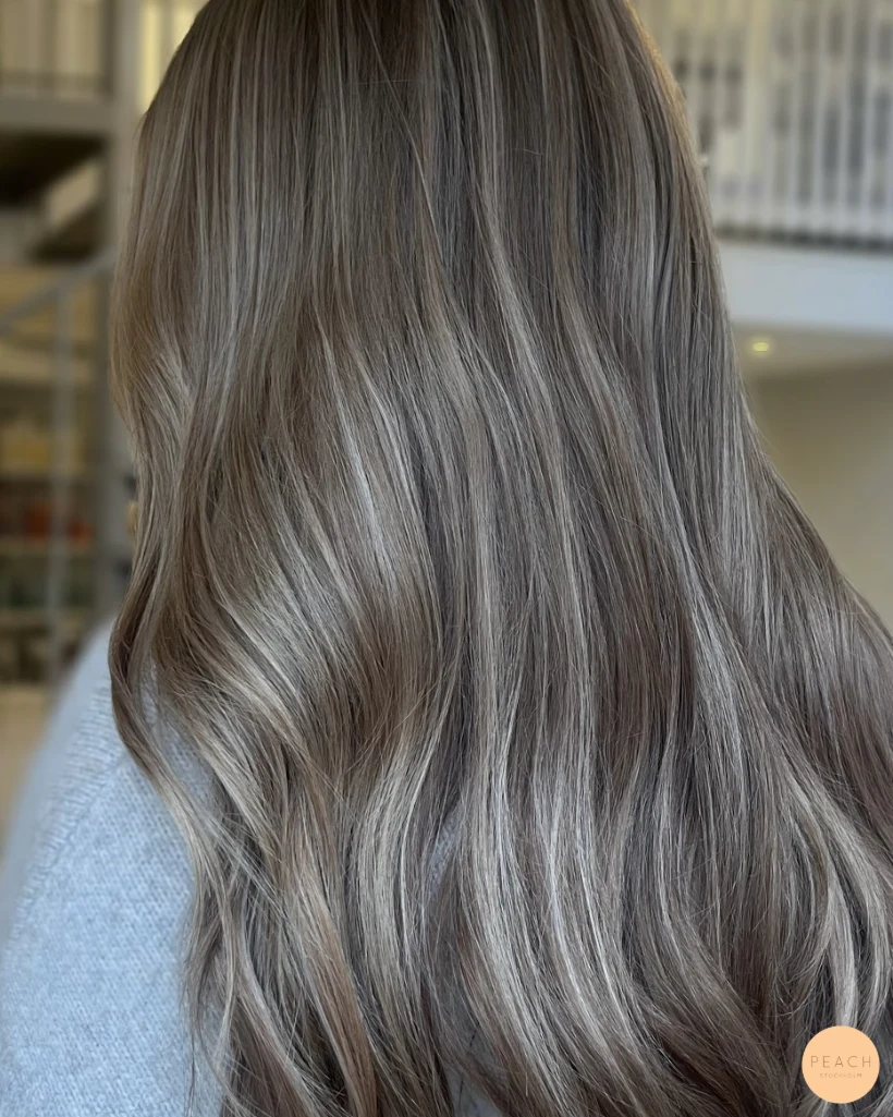Nougat bronde hair
