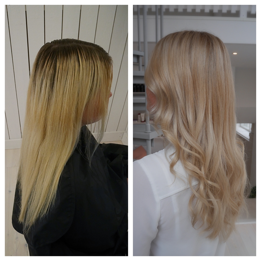Blondt hår med skiftninger