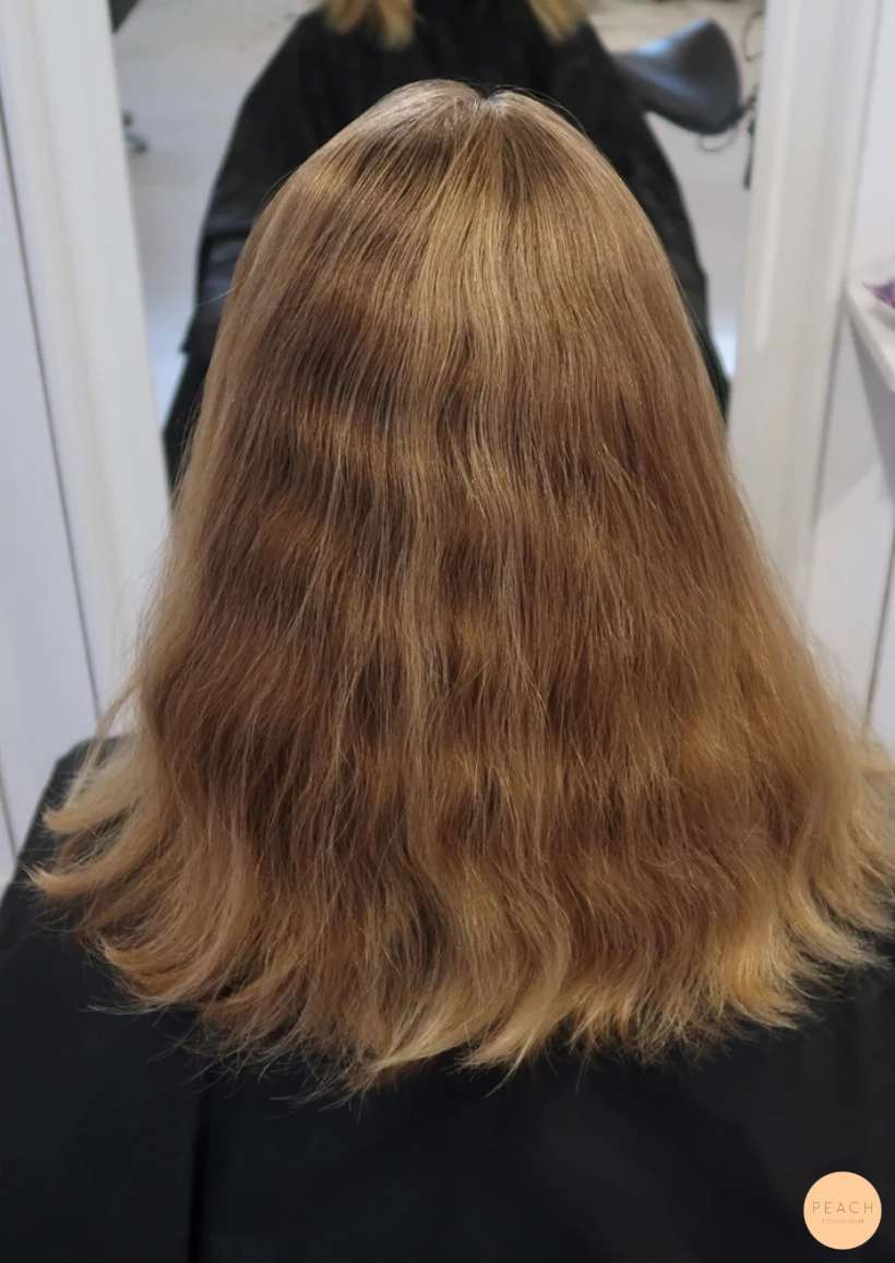 Blond hårfärg med skiftningar