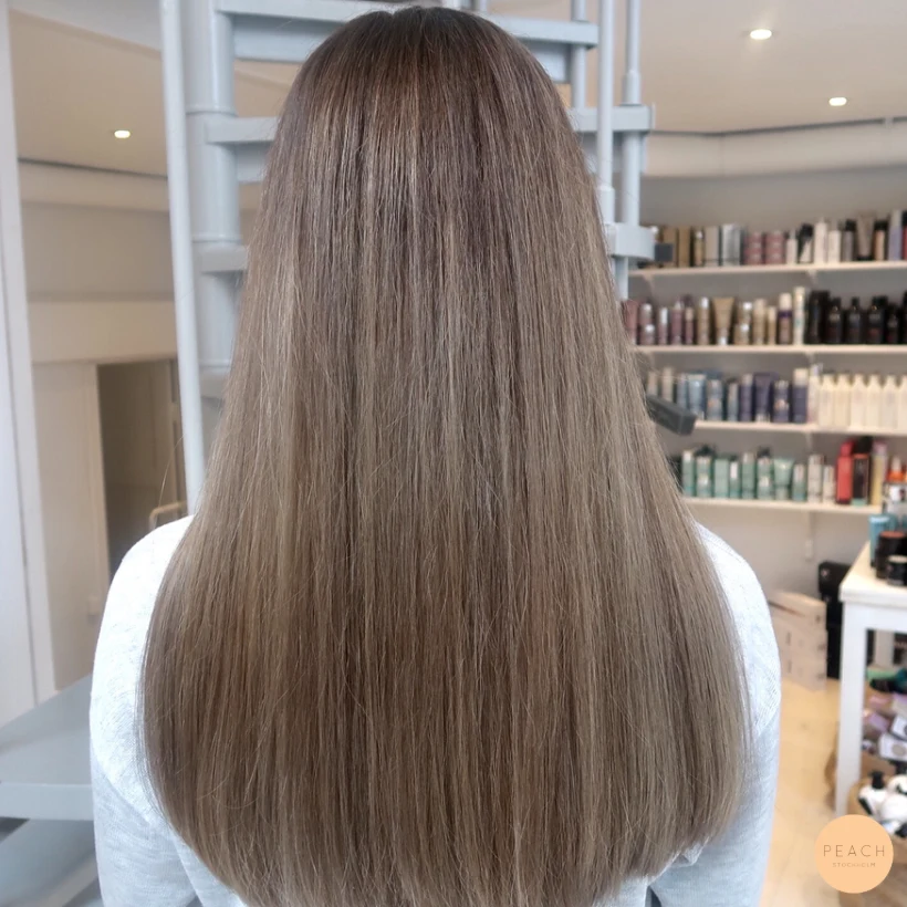 Ash brown hair