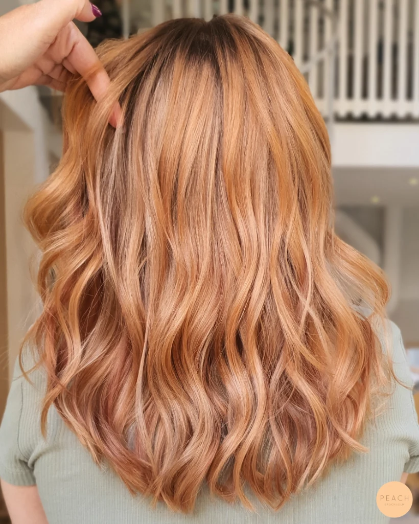 Peach copper hair makeover