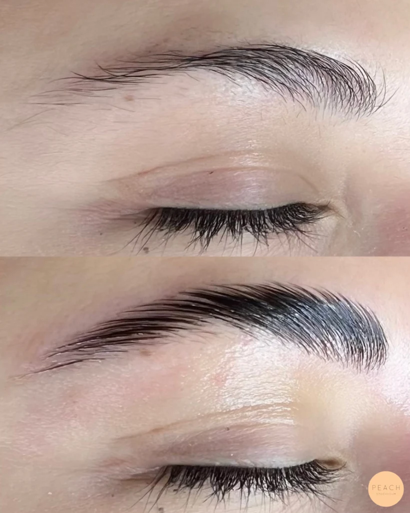 Yumi brows före och efter