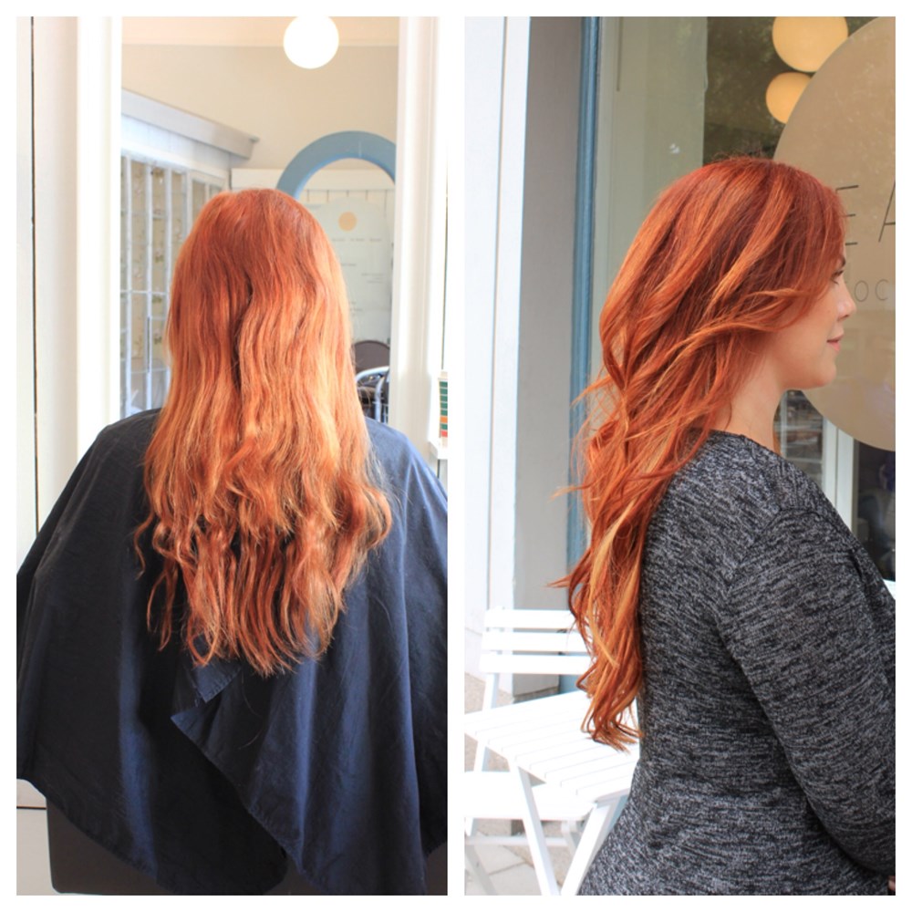 Kopparrött med extensions
