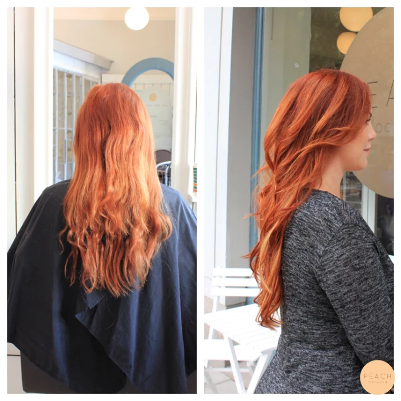 Kopparrött med extensions