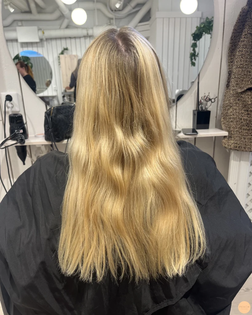 Honey blonde hårfärg