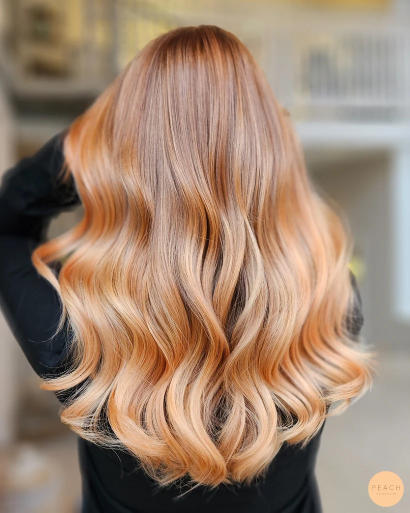 Peachy hair transformation