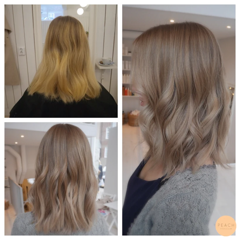 Från ljusblond till mörkblond