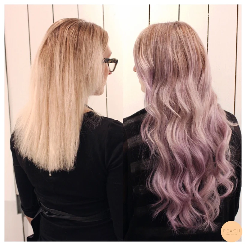 Lila ombre med Hairtalk extensions