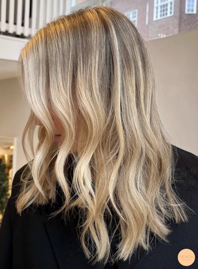 Blond balayage med Hairtalk extensions