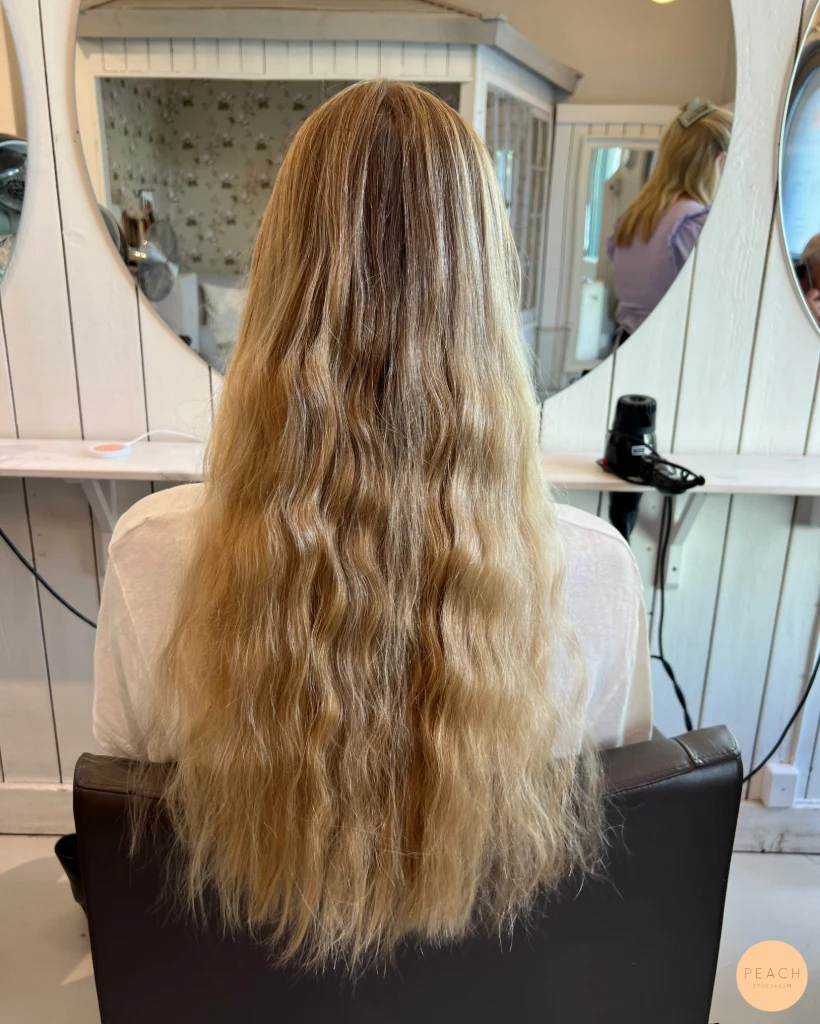 Soft creamy blonde long hair 🌸🌸