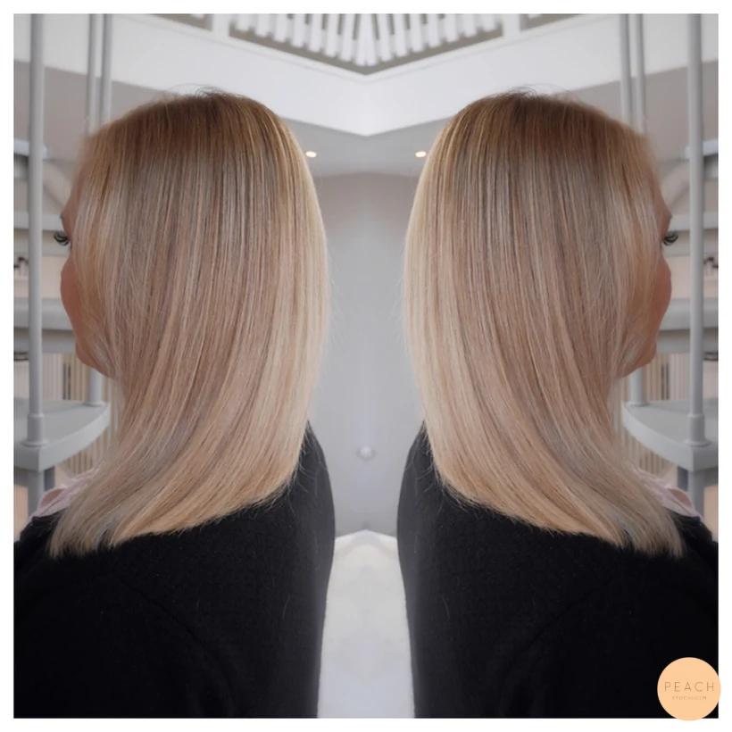 Ecaille hår med highlights och lowlights