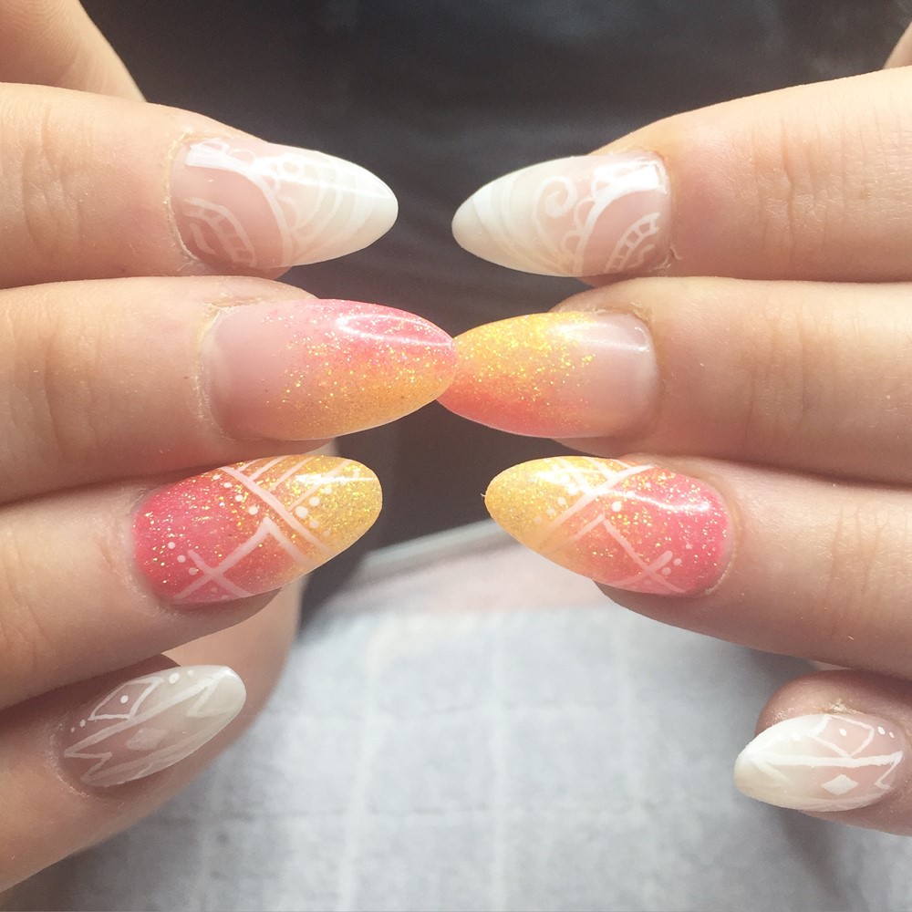 Fransk ombre med glitter