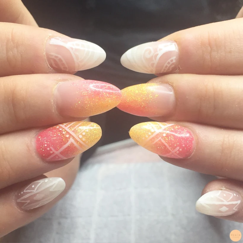 Fransk ombre med glitter