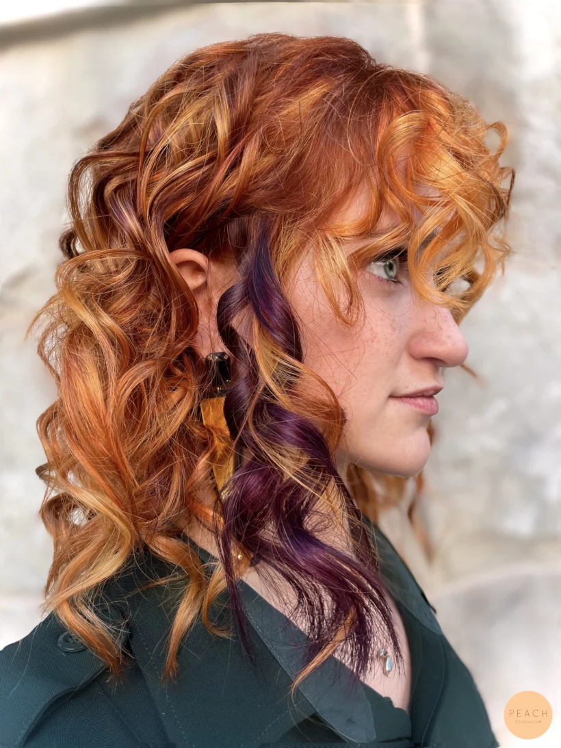 Copper with a pop of purple