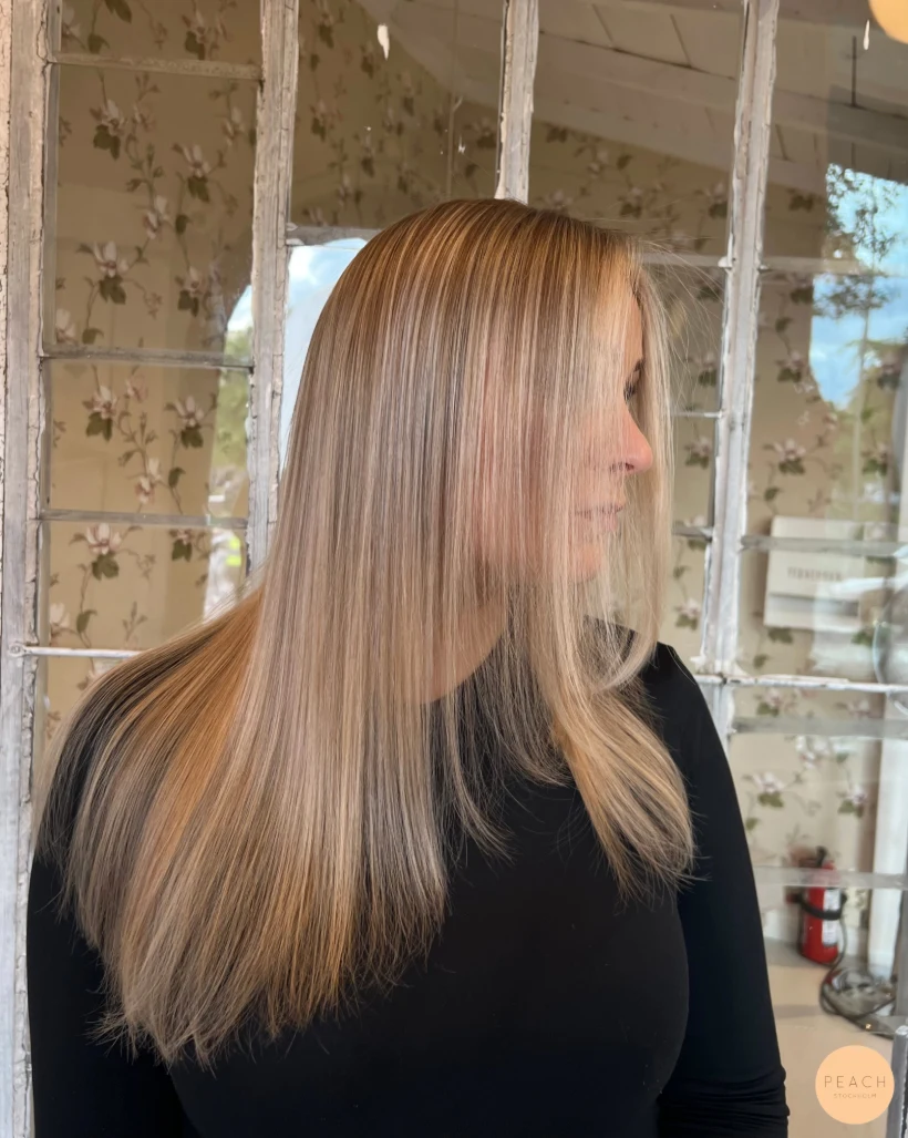 Soft blonde hair color 🫶🏼🌸✨