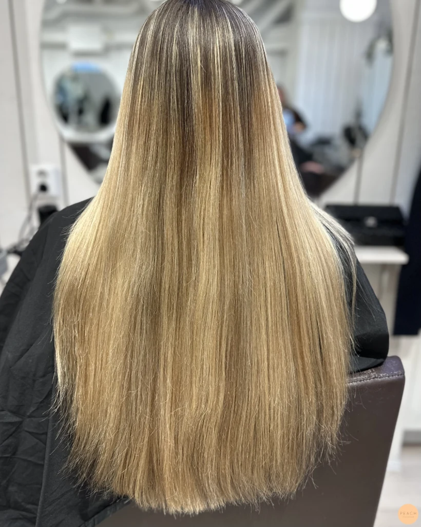 Cool blonde balayage