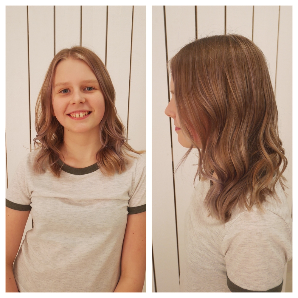 Sombre med silver-lila ton