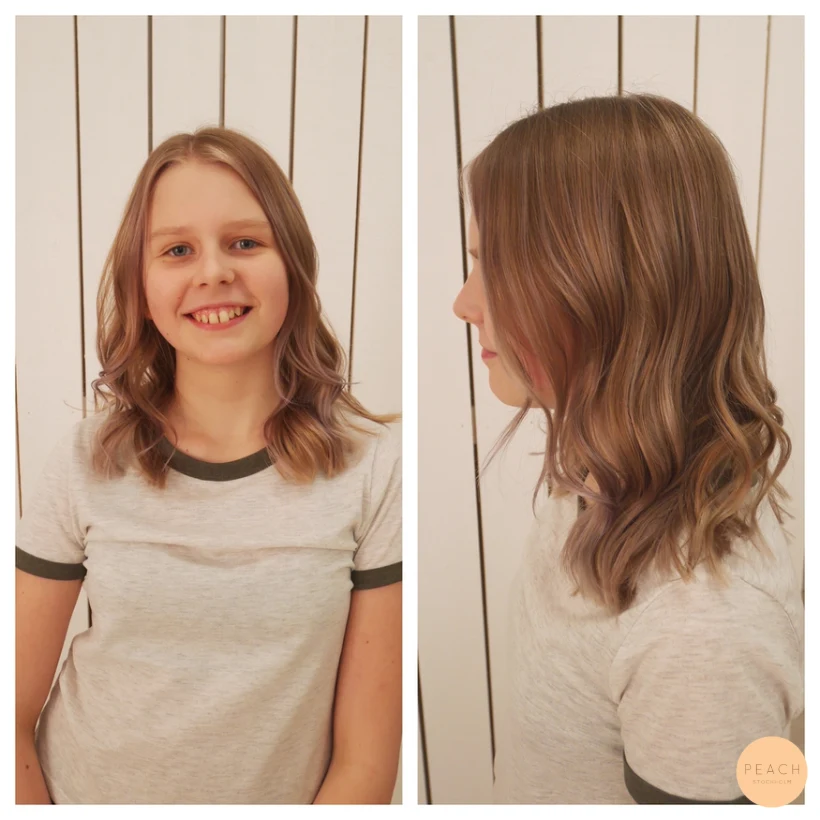 Sombre med silver-lila ton