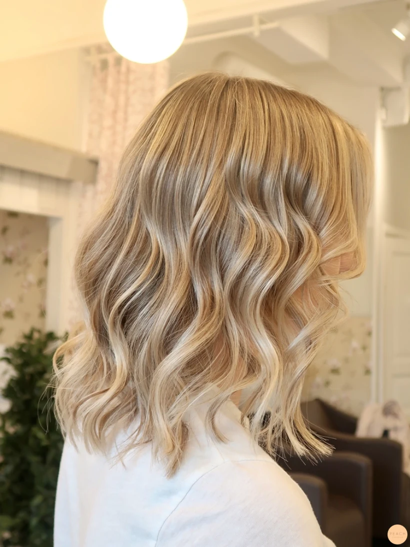 Lyx blond hårfärg slingor