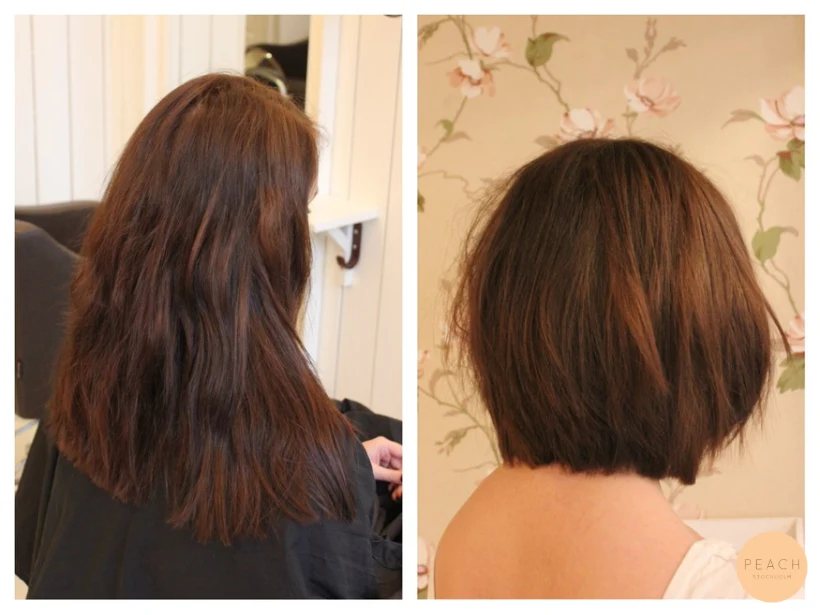 Makeover med bobklippning
