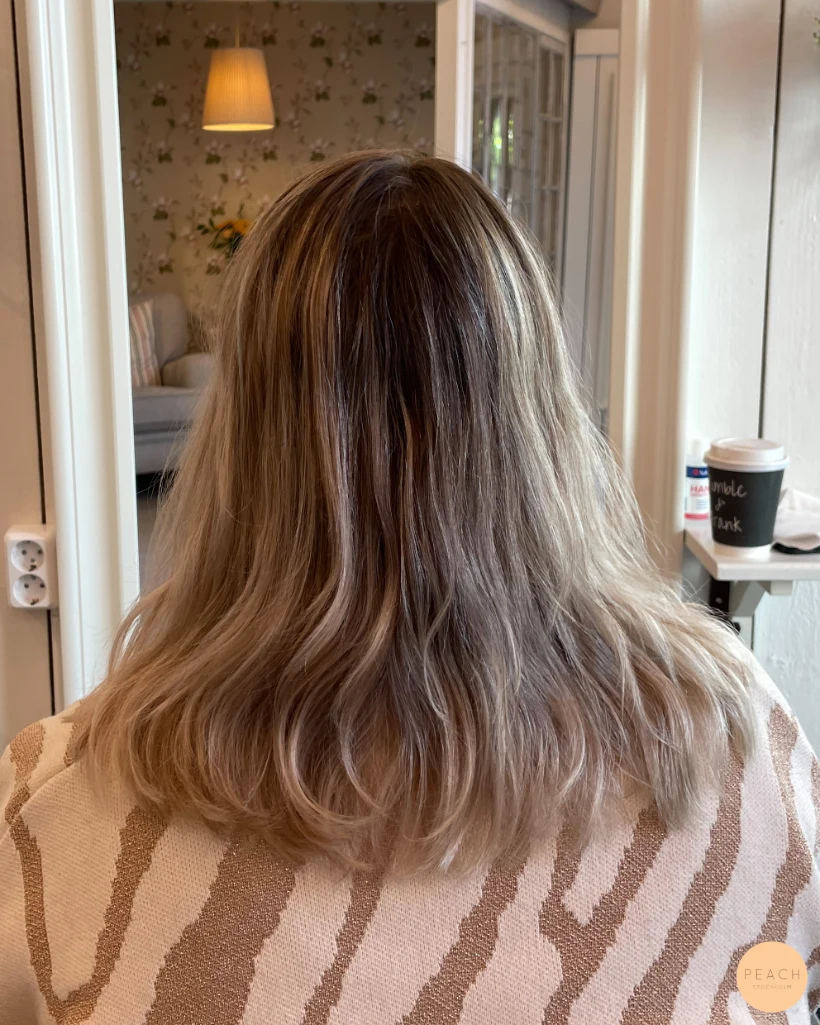Highlights och lowlights med mjuk root shadow