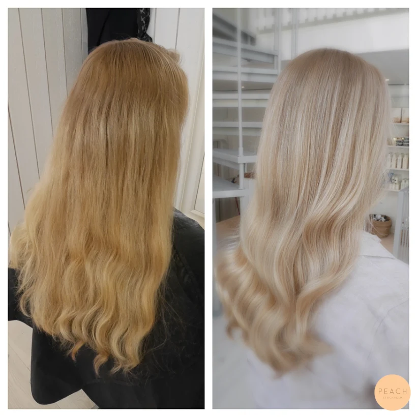 Sommarblond med ljusa slingor
