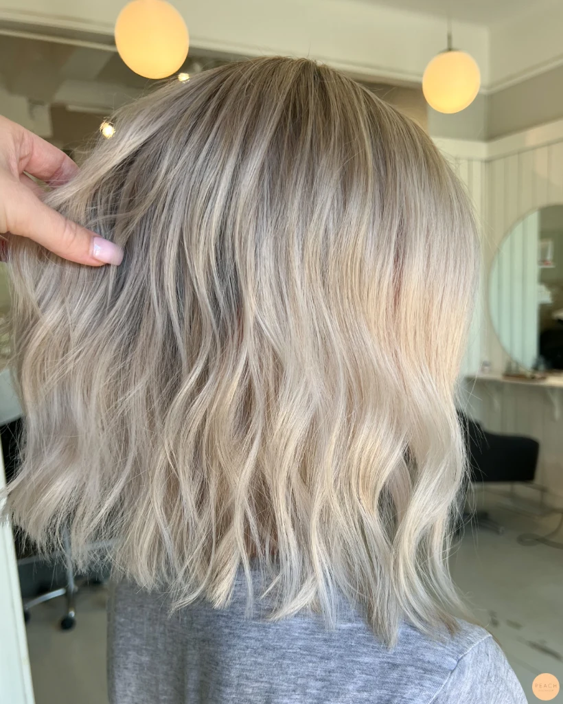 Bright blonde hair