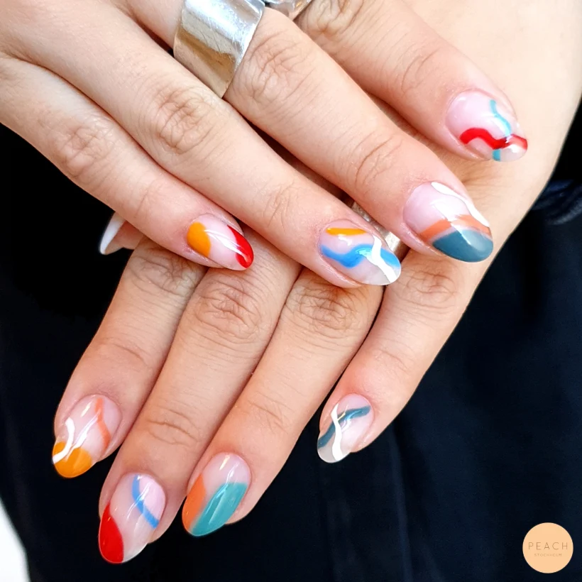 Glada naglar ❤🧡💚💛💙💜