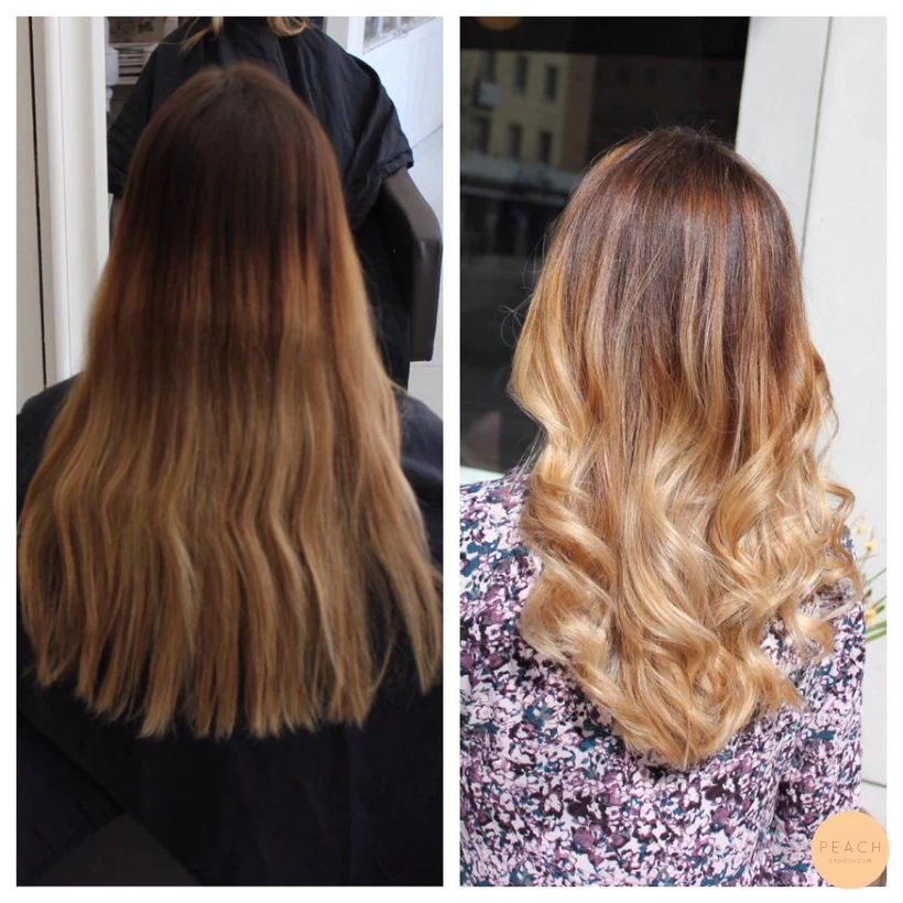 Blonde sombre med balayage