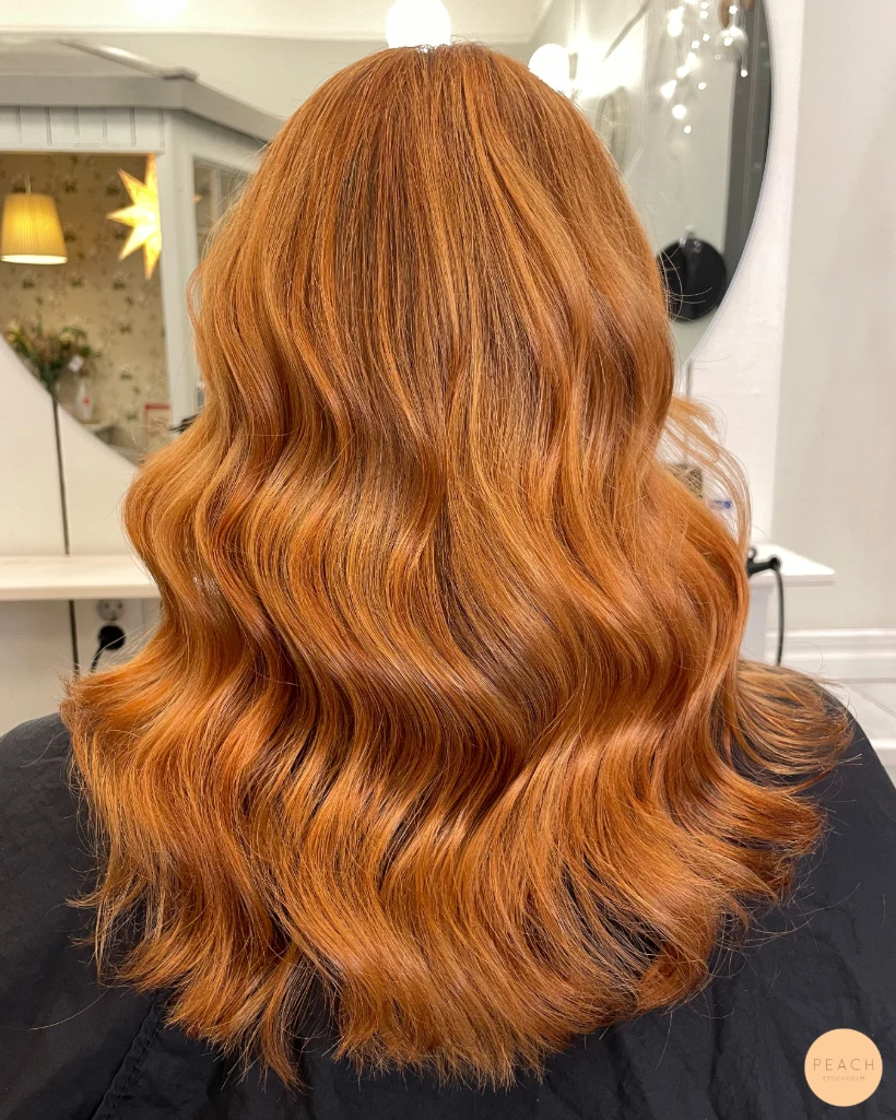 Copper hair med mjuka teasylights