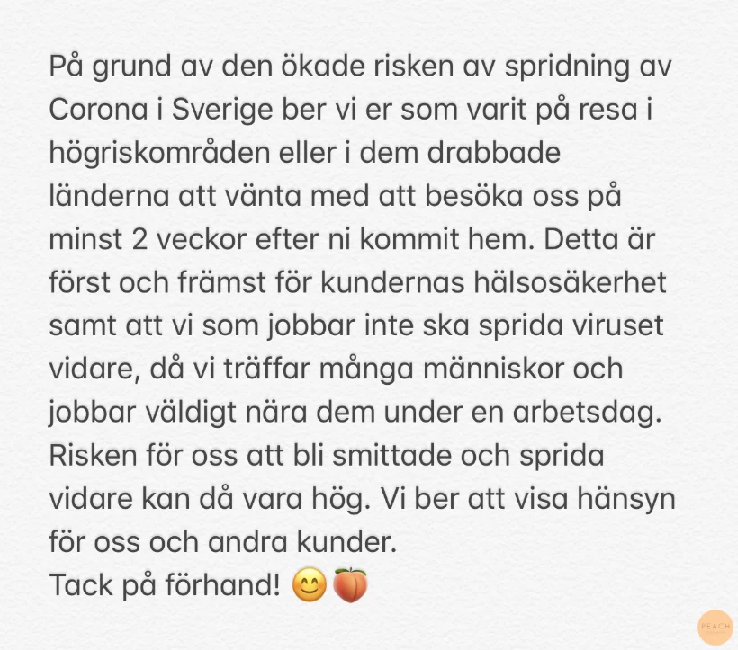 Spridningsrisk Coronaviruset
