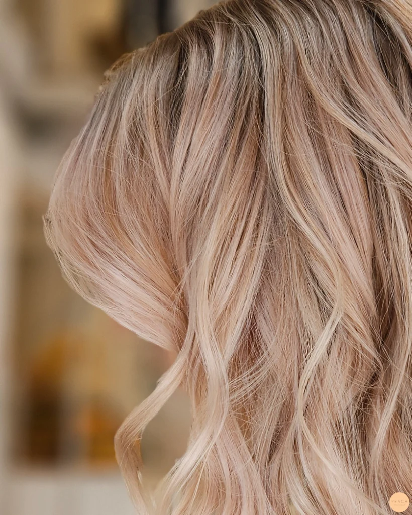 Soft dusty rose hair color