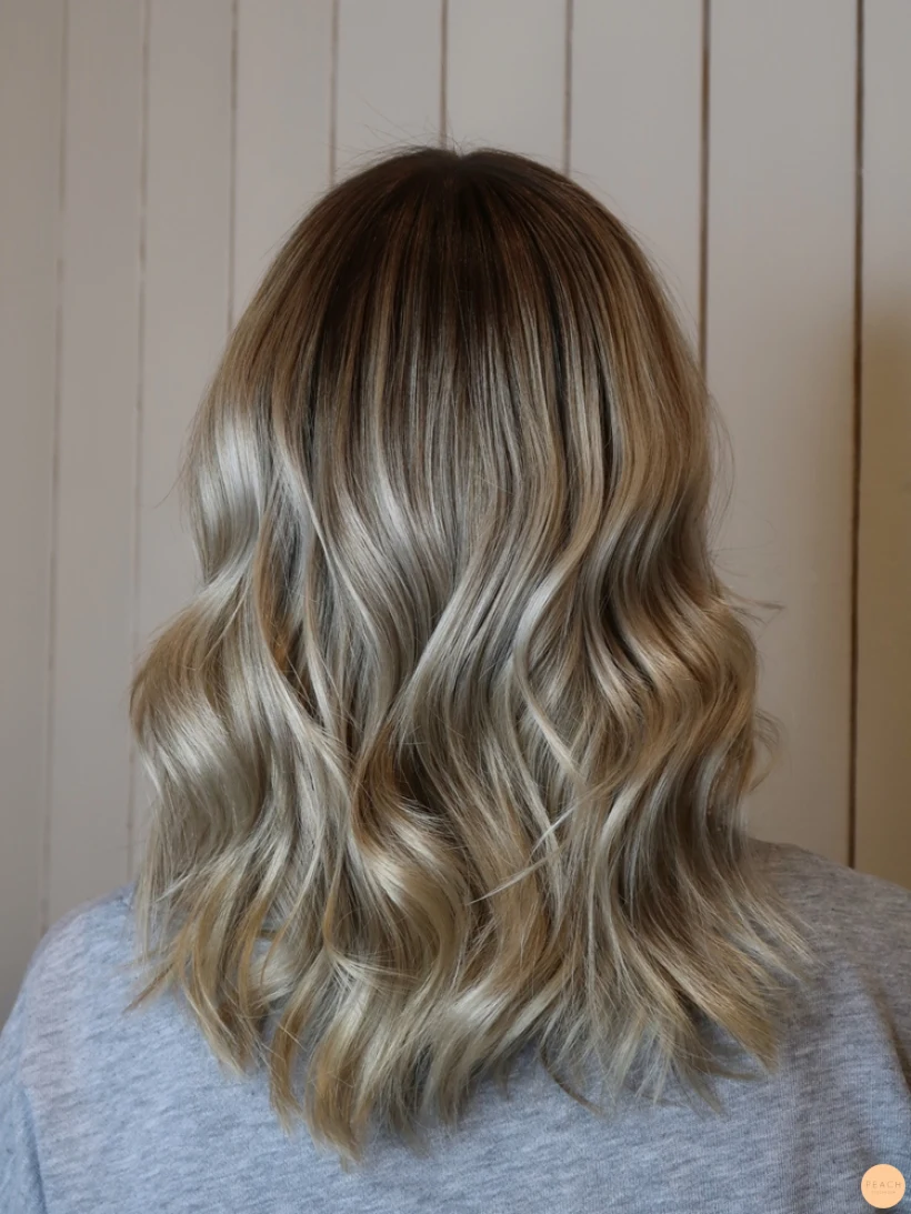 Balayage hair blonde, foilayage slingor