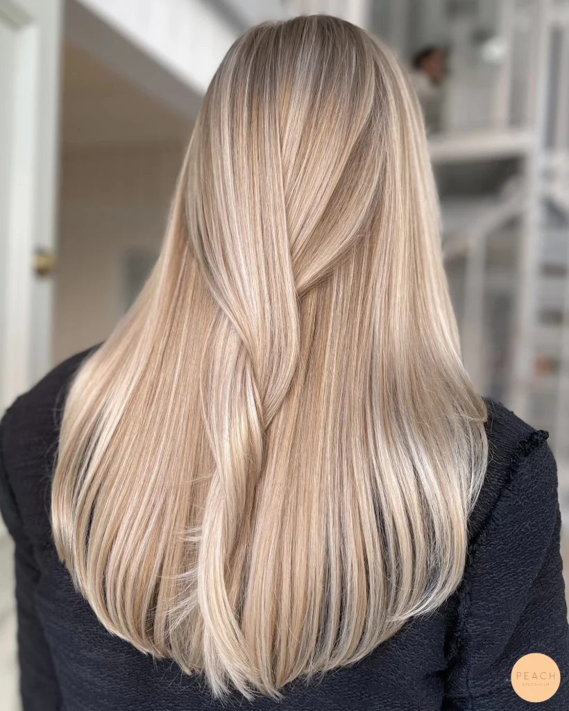 Blonda slingor med fina babylights