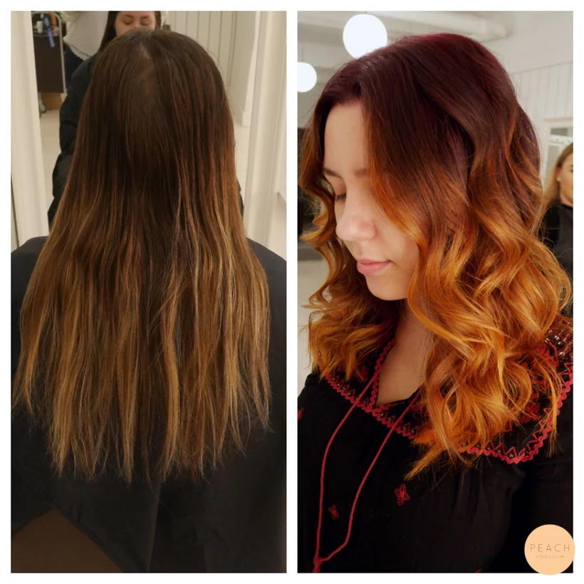 Färgsprakande balayage