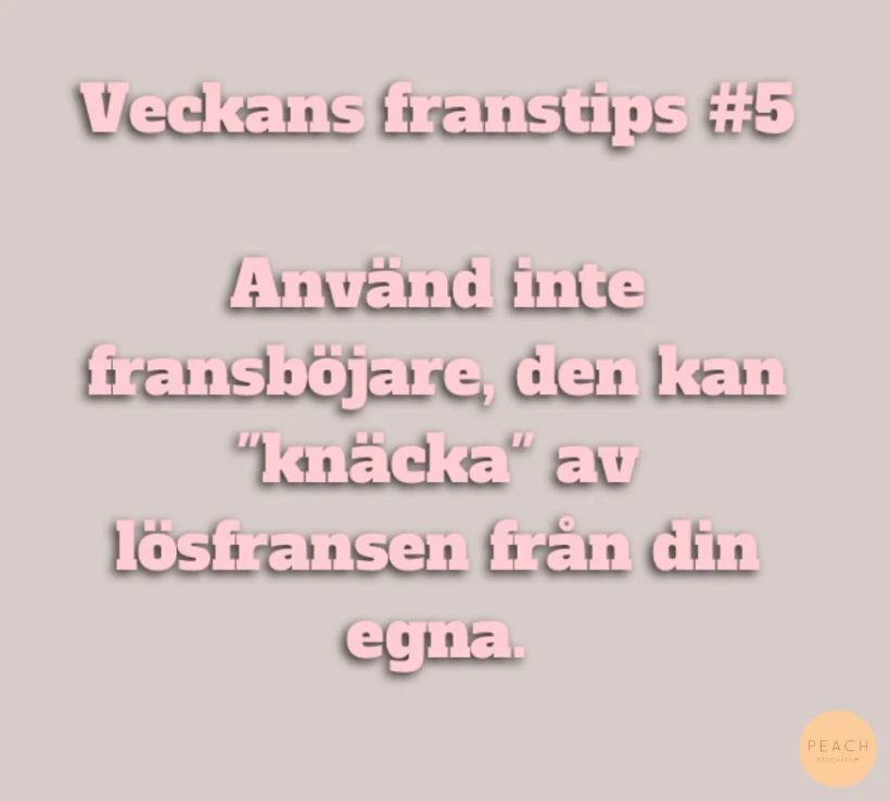 Veckans franstips #5