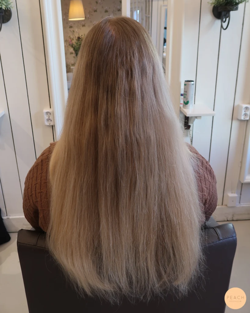 Beige blond med highlights och lowlights